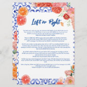 Das ist eine links oder richtige Brautparty-Spielk Einladung (Vorne/Hinten)