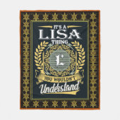 Das ist eine Lisa Sache, die du nicht verstehen ko Fleecedecke (Vorderseite)