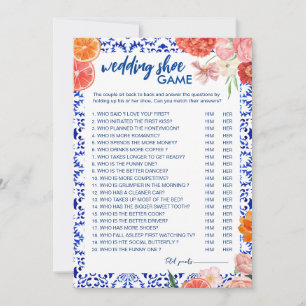 Das ist eine mediterrane Hochzeitsschuhkarte Einladung