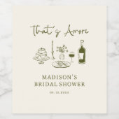 Das ist eine mehr grüne Blätter mit Olivenöl Weinetikett (Einzelnes Label)