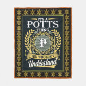 Das ist eine Potts, die man nicht verstehen konnte Fleecedecke (Vorderseite)