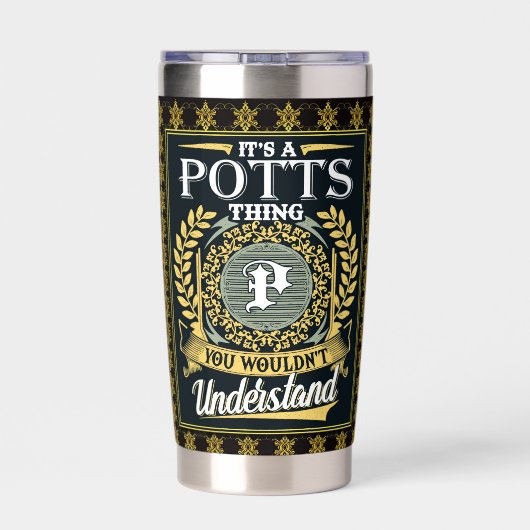 Das ist eine Potts, die man nicht verstehen konnte Thermobecher (Rückseite)