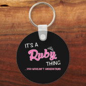 Das ist eine Ruby, die man nicht verstehen würde Schlüsselanhänger (Vorderseite)