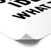 Das ist eine schreckliche Idee, ein lustiges Poste Poster (Ecke)