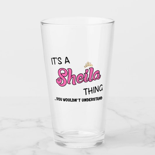 Das ist eine Sheila-Sache, die man nicht verstehen Glas (Vorderseite)