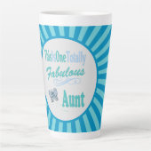 Das ist eine total fabelhafte Tante mit blauem Sch Milchtasse (Vorderseite)