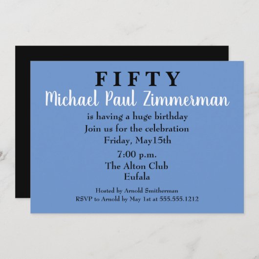 Das ist eine Überraschung!!!!! Einladung (Vorne/Hinten)