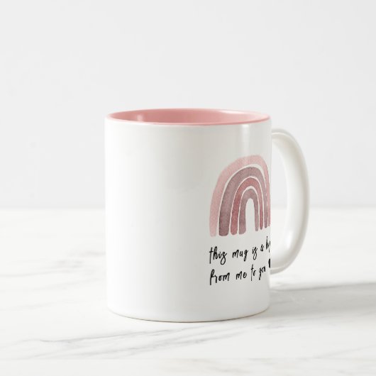 Das ist eine Umarmung von mir zu dir Zweifarbige Tasse (VorderseiteRechts)