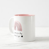 Das ist eine Umarmung von mir zu dir Zweifarbige Tasse (Vorderseite Links)