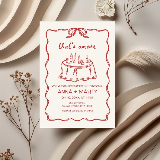 Das ist eine viel illustriertere Red Engagement Pa Einladung