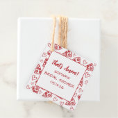 Das ist eine weitere Brautparty Hand gezogen Pizza Geschenkanhänger (Beispiel)