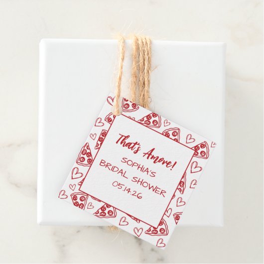 Das ist eine weitere Brautparty Hand gezogen Pizza Geschenkanhänger (Beispiel)