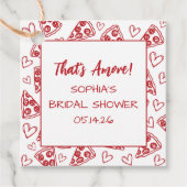 Das ist eine weitere Brautparty Hand gezogen Pizza Geschenkanhänger (Vorderseite)