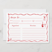 Das ist eine weitere Brautparty-Rezept-Karte Einladung (Vorderseite)