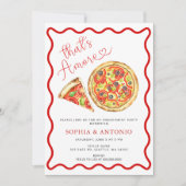 Das ist eine weitere italienische Pizza-Engagement Einladung (Vorderseite)