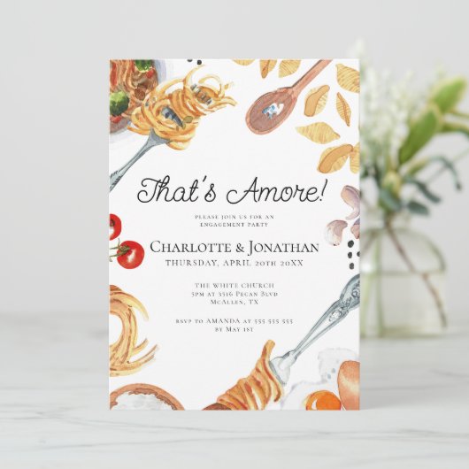 Das ist eine weitere italienische Skriptbindungspa Einladung (Stehend Vorderseite)