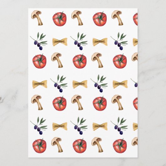 Das ist eine weitere Karte Pasta Pizza (Rückseite)