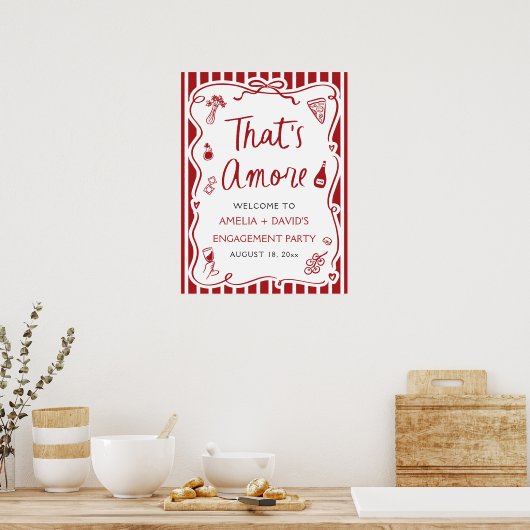 Das ist eine weitere Rot-Italienische Engagement-P Poster (Küche)