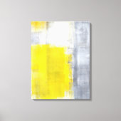 "Das ist es" Abstrakte graue und gelbe Kunst Leinwanddruck (Vorderseite)