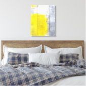 "Das ist es" Abstrakte graue und gelbe Kunst Leinwanddruck (Insitu (Schlafzimmer))
