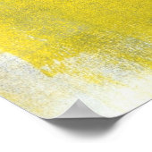 "Das ist es" Graues und Gelbes Abstraktes Kunstged Poster (Ecke)