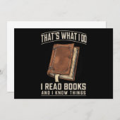 Das ist es, was ich Bücher lese und Dinge kenne Einladung (Vorne/Hinten)