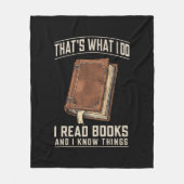 Das ist es, was ich Bücher lese und Dinge kenne Fleecedecke (Vorderseite)