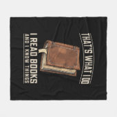 Das ist es, was ich Bücher lese und Dinge kenne Fleecedecke (Vorderseite (Horizontal))