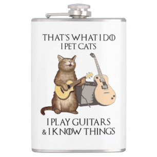 Das ist es, was ich füttere Katzen, die ich Gitarr Flachmann