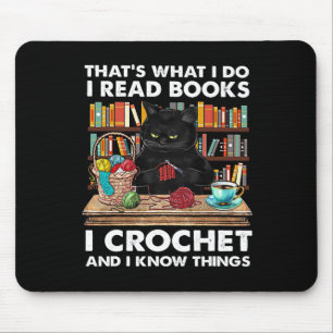Das ist es, was ich lese Buch I Crochet und ich we Mousepad