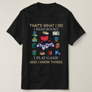 Das ist es, was ich lese Bücher in T - Shirt spiel