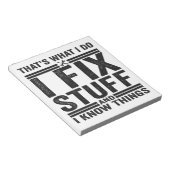 Das ist es, was ich mache, Dinge zu reparieren und Notizblock (angewinkelt)