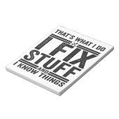 Das ist es, was ich mache, Dinge zu reparieren und Notizblock (Rotiert)