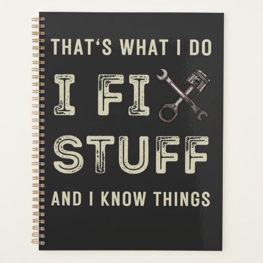 Das ist es, was ich mache, Dinge zu reparieren und Planer (Vorderseite)