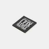 Das ist es, was ich mache, Dinge zu reparieren und Post-it Klebezettel (angewinkelt)