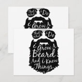 Das ist es, was ich mache, ich züchte einen Bart u Begleitkarte (Vorne/Hinten)