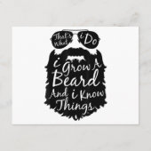 Das ist es, was ich mache, ich züchte einen Bart u Begleitkarte (Rückseite)