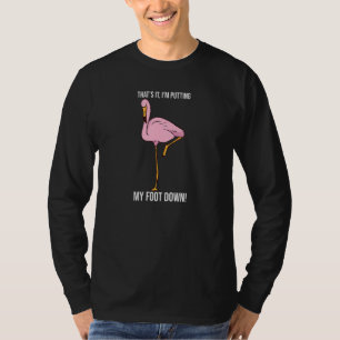 Das ist es, was ich meine Foot Down Pink Flamingo T-Shirt