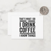 Das ist es, was ich trinke Kaffee Funny Coffein Mitteilungskarte (Vorderseite/Rückseite Beispiel)