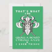 Das ist es, was ich tue, eine Bärenwurfzel lustig Einladung (Rückseite)