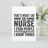 Das ist es, was ich tue, ich bin eine Krankenschwe Dankeskarte (Stehend Vorderseite)