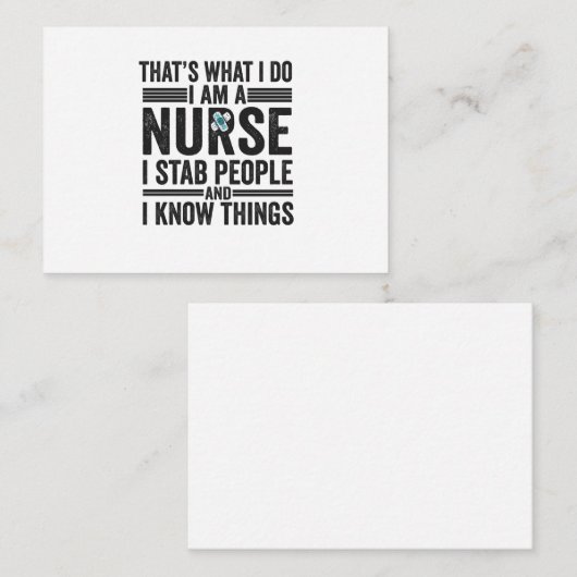Das ist es, was ich tue, ich bin eine Krankenschwe Mitteilungskarte (Vorne/Hinten)