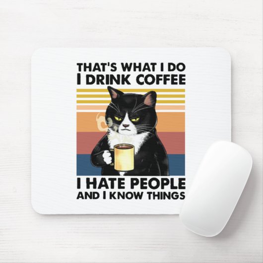Das ist es, was ich tue, ich trinke Kaffee, den ic Mousepad (Mit Mouse)