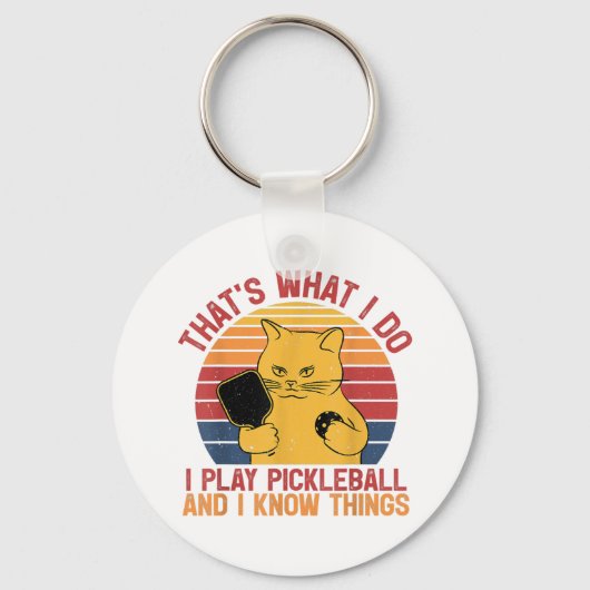 Das ist es, was ich tun Cat Lovers Paddleball Play Schlüsselanhänger (Vorderseite)