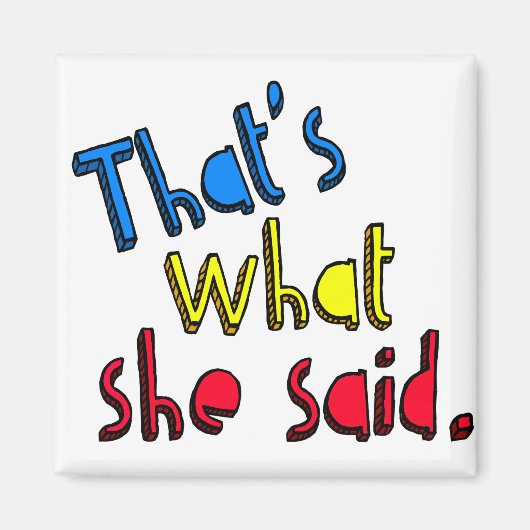 Das ist es, was sie Magnet gesagt hat (Vorne)