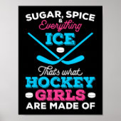 Das ist es, woraus Hockeymädchen gemacht sind Poster (Vorne)