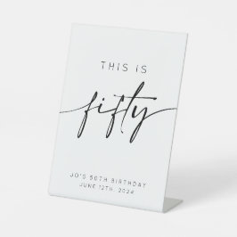 Das ist fünfzigste Geburtstag Sockelschild