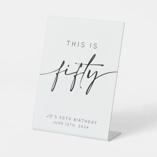 Das ist fünfzigste Geburtstag Sockelschild (Vorderseite)