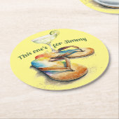 "Das ist für Jimmy" Margarita & Sandals Design Runder Pappuntersetzer (Angewinkelt)