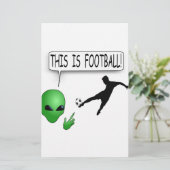 Das ist Fußball Briefpapier (Stehend Vorderseite)